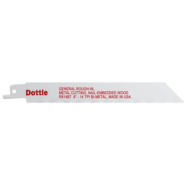 8" L x General Rough-In, Metal Cutting & Nail-Embedded Wood Cutting Reciprocating Saw Blade